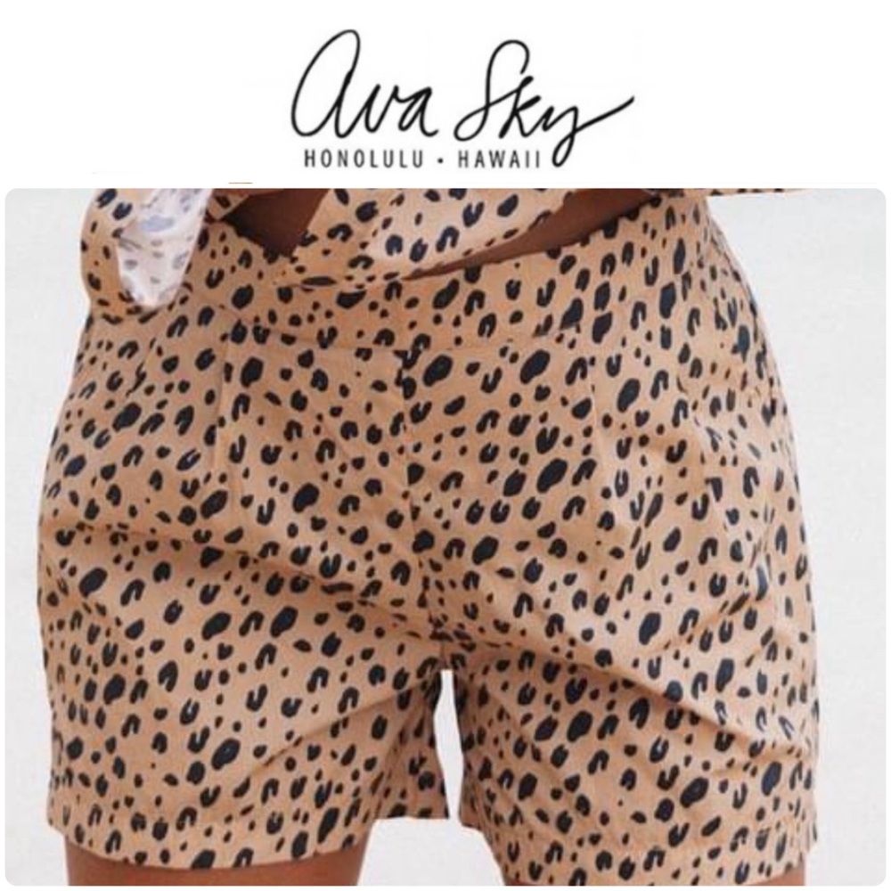 Ava Sky ✨ Fighting Eel • Hawaii • XS • Gemma • Leopard Animal Shorts • Cotton